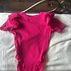 Pink Ruffled Kids One Piece